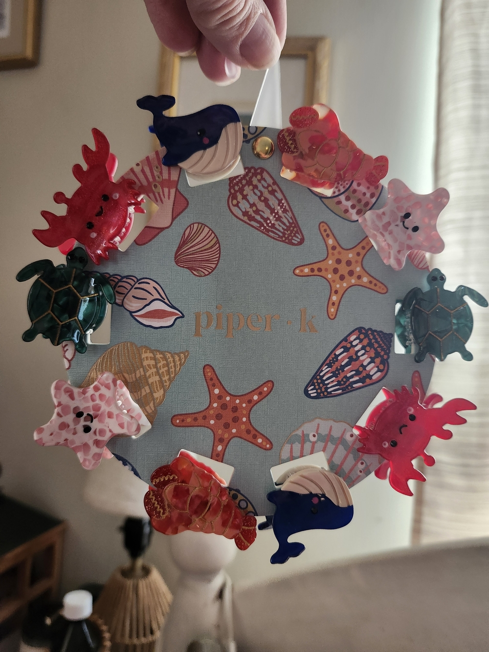 Piper K Sea Creature Claw Clip Set - Ocean Colors - Picture 2 of 4